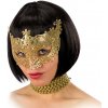 Dětský karnevalový kostým R-kontakt Škraboška zlatá glitrová