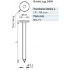Hřebík KMR-BEA Lepenkové hřebíky ve svitku úhel 16 st. typ DPN pro hřebíkovačku 3516 Varianta: DPN 3,1x32 GALV