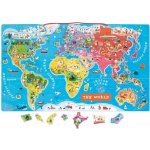 Janod Velká závěsná magnetická mapa světa v angličtině – Sleviste.cz