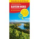 Mapy Karte Bayern Nord. North Bavaria / Nord Bavière