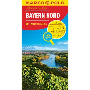 Karte Bayern Nord. North Bavaria / Nord Bavière