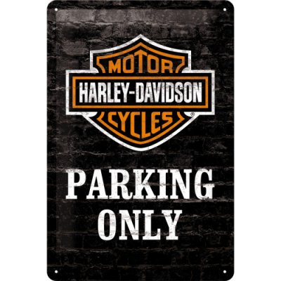 Postershop Plechová cedule: Harley-Davidson Parking Only - 30x20 cm – Zboží Mobilmania