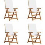 Omaxi 623324 Zahradní křeslo s polštářem 4 ks Hnědá 57 x 71.5 x 104 cm – Hledejceny.cz