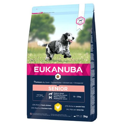 Eukanuba Caring Senior Medium Breed Chicken 3 kg – Zboží Mobilmania