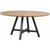 Jídelní stůl Rowico Přírodní dubový jídelní stůl Carradale 150 cm s černými nohami A