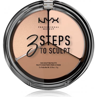 NYX Professional Makeup 3 Steps To Sculpt konturovací paletka 01 Fair 15 g – Zboží Dáma
