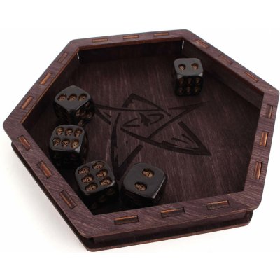 Myší Doupě Dice Tray Dřevěný mořený Cthulhu