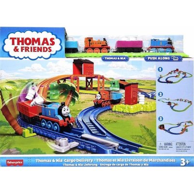 Fisher-Price Thomas and Friends Nakládací sada zboží s vláčky Thomas a Nia GLL14 – Zboží Dáma