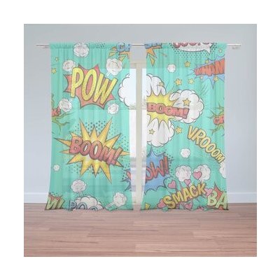 Sablio Záclony Komiks: 2ks 150x250cm – Hledejceny.cz