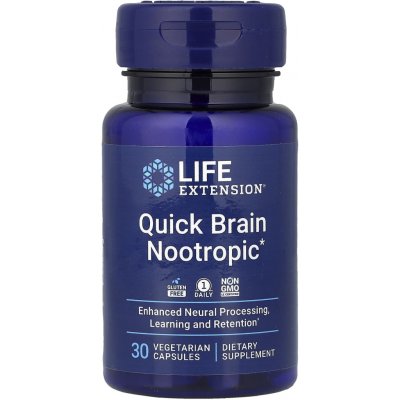 Life Extension Quick Brain Nootropic 30 vegetariánských kapslí – Hledejceny.cz