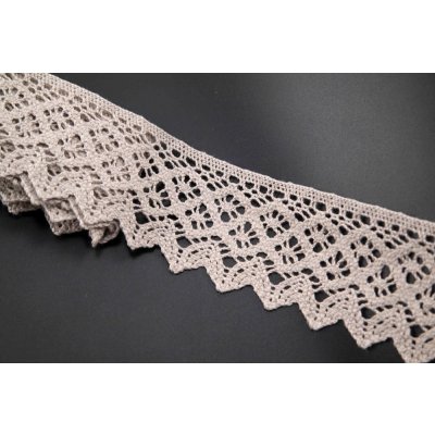 Bavlněná paličkovaná krajka - režná - šířka 5 cm – Hledejceny.cz