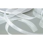 PartyDeco Šifónová bílá stuha 6 mm x 25 m - bílé dekorační šifónové stuhy 0,6 cm x 25 m na svatební vývazky – Hledejceny.cz
