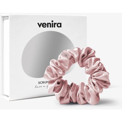 VENIRA scrunchie hedvábná gumička, světle růžová – Zboží Dáma