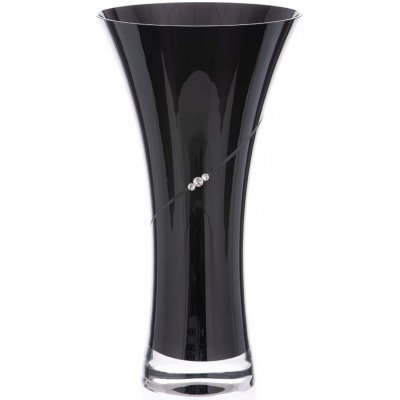 Diamante skleněná váza Silhouette City Black s kamínky Swarovski 25cm – Sleviste.cz