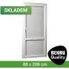 Venkovní dveře SKLADOVÁ-OKNA REHAU Smartline+ plné Bílá 88 x 208 cm pravé