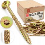 Tesařské vruty 8x140 TORX zápustná hlava KMWHT 50 Ks – Hledejceny.cz