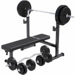 Gorilla Sports Posilovací lavice + 100 kg set, černá – Sleviste.cz
