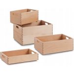 ZELLER Dřevěný organizér z tvrdého bukového dřeva 40 x 30 x 15 cm – Zboží Dáma