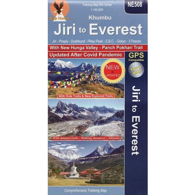 mapa Jiri, Everest, Khumbu 1:100 t.