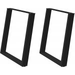 Omaxi 314567 Nohy k jídelnímu stolu ve tvaru U 2 ks černé 80 x 72-73 cm ocel – Hledejceny.cz