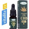 Doplněk stravy Konopný olej s CBD 30 % užívat lze vnitřně i zevně 10 ml