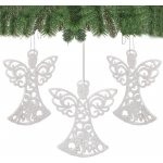 SPRINGOS Vánoční ozdoby Andělé bílí 10cm sada 3ks – Hledejceny.cz
