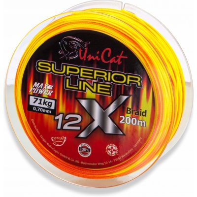 Uni Cat šňůra 12 X Superior Line 200m 0,60mm – Zboží Dáma