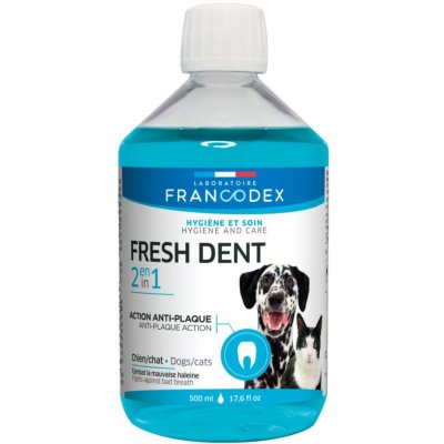 Francodex Fresh Dent 2v1 ústní voda pro psy a kočky 500 ml – Sleviste.cz