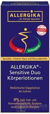 Allergika Sensitive Duo: tělové mléko Lipolotio Sensitive 200 ml + tělové mléko Hydrolotio Sensitive 200 ml dárková sada