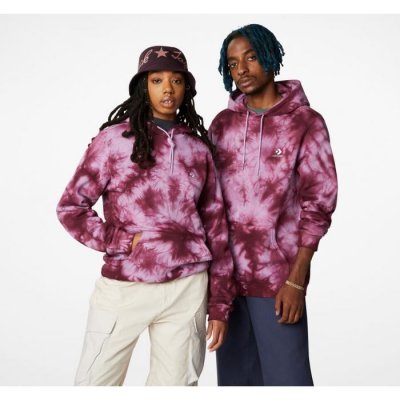 Converse GO-TO STAR DYED BRUSHED BACK FLEECE PULLOVER HOODIE VIOLET SHOCK/DARK BEETROOT – Hledejceny.cz