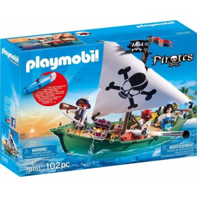 Playmobil 70151 Pirátská loď s motorem