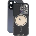 Kryt Apple iPhone 15 Pro Sklo Zadního Housingu + Sklíčko Kamery + Kovová Destička + Magsafe Magnet modrý – Sleviste.cz