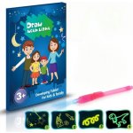 Kreslící svítící tabulka A4 kreslení světlem – Zboží Dáma