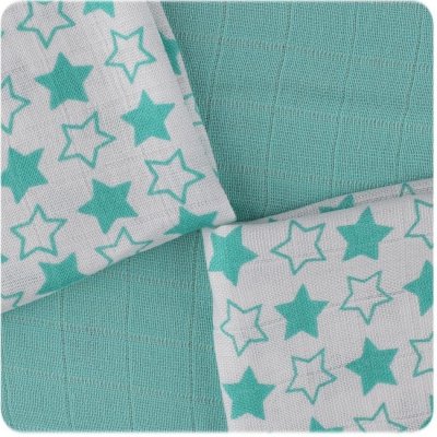 Kikko bambusové ubrousky 30x30 Little Stars Turquoise Mix – Hledejceny.cz