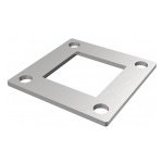 Hahn Steel Montážní deska 100 x 100 x 4 mm pro sloupek 50 x 50 mm, nerezová ocel AISI 304, surová – Zboží Mobilmania