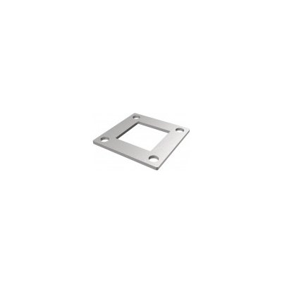 Hahn Steel Montážní deska 100 x 100 x 4 mm pro sloupek 50 x 50 mm, nerezová ocel AISI 304, surová – Zboží Mobilmania