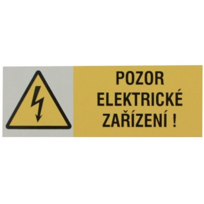 0101A Samolepící etiketa POZOR ELEKTRICKÉ ZAŘÍZENÍ – Zboží Dáma