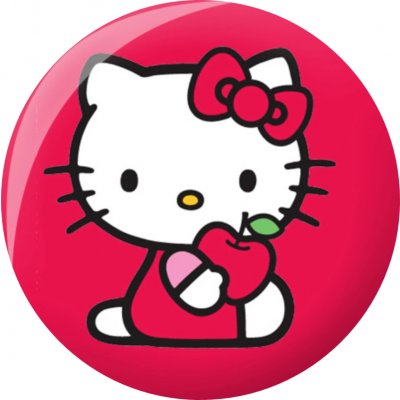 1x Hello Kitty – s červeným jablíčkem – jedlý papír na dort – Hledejceny.cz