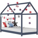 PETROMILA Rám dětské postele šedý masivní borovice – Sleviste.cz