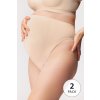 Těhotenské kalhotky Hanna Style 2PACK těhotenská tanga Hanna antibakteriální béžová