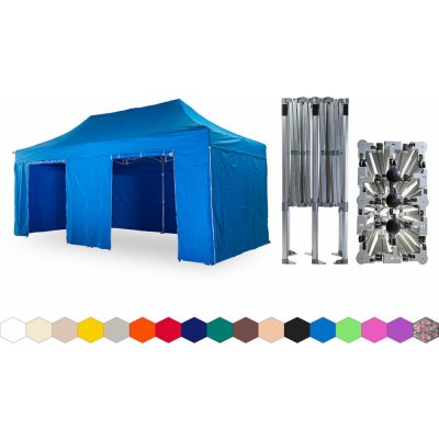 TENTino BIG HEXAGON 4x6 m 12A SVĚTLE MODRÁ 6 noh – Hledejceny.cz