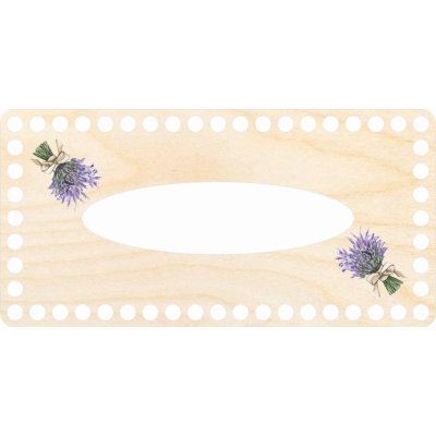 Dřevěný svět online Víko na kapesníky 24 x 12 cm Levandule – Sleviste.cz