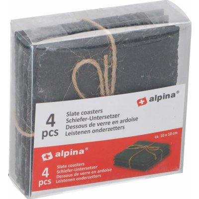 Alpina Podtácky břidlicové sada 4 ks 10x10cm – Zboží Mobilmania