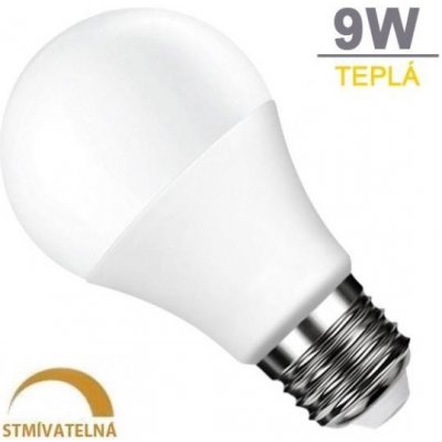 Optonica LED žárovka STMÍVATELNÁ 9W 18xSMD2835 806lm E27 Teplá bílá – Zboží Živě