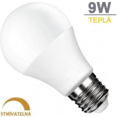 Optonica LED žárovka STMÍVATELNÁ 9W 18xSMD2835 806lm E27 Teplá bílá – Zboží Mobilmania