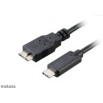 Akasa AK-CBUB29-10BK USB 3.1 C M - mikro B 10pin M, 1m – Sleviste.cz