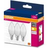 Žárovka Osram 3PAK LED žárovka LED E14 B35 4,9W = 40W 470lm 3000K Teplá bílá 220° VALUE OSRVALU7609