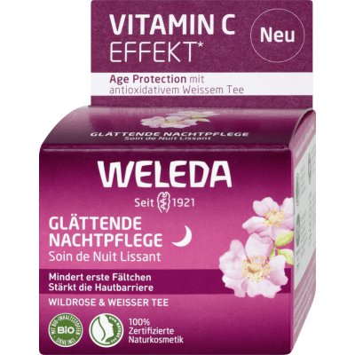 Weleda Divoká růže a bílý čaj rozjasňující noční krém 40 ml – Zboží Dáma