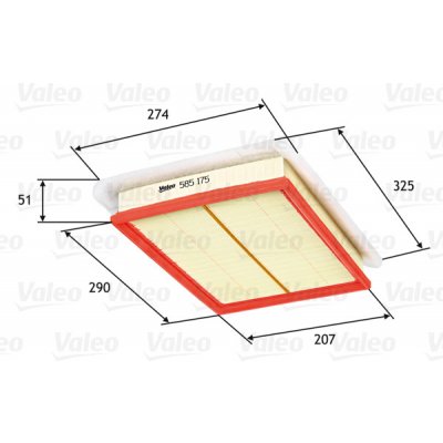 Vzduchový filtr VALEO 585175 – Hledejceny.cz