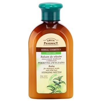 Green Pharmacy Hair Care Stinging Nettle balzám pro poškozené lámavé a oslabené vlasy 0% Parabens Artificial Colouring SLS SLES 300 ml